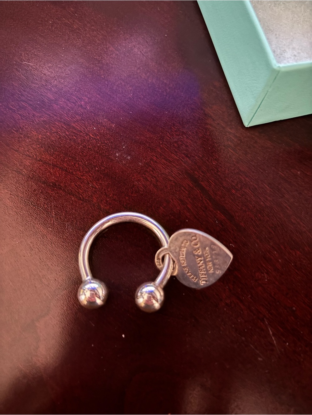 Tiffany & Co. Sterling Silver Heart Tag Ring - Picture 5 of 11